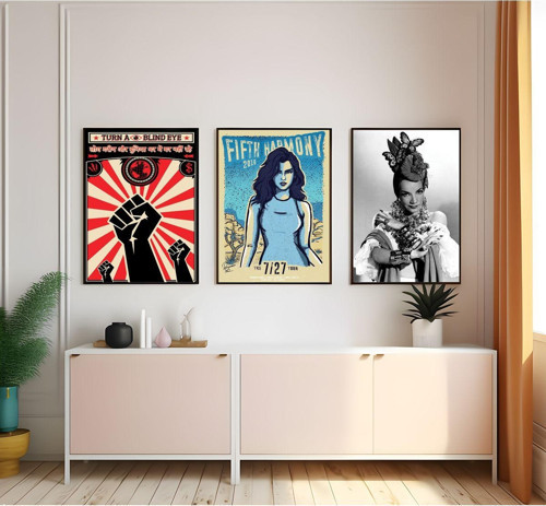 Modern Tarz Mdf Plastik Çerçeveli 3'Lu Dekoratif Tablo 209