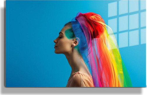 Popart Digital Sanatlar,3D Dekoratif Baskı Yatay Cam Tablo 55