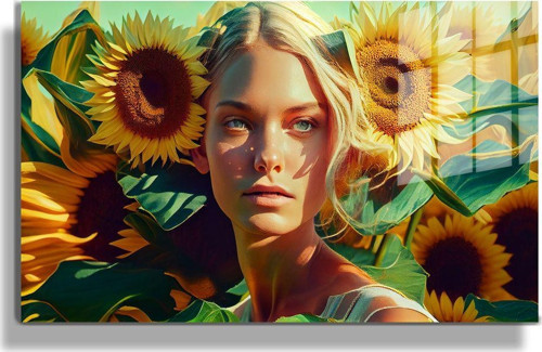 Popart Digital Sanatlar,3D Dekoratif Baskı Yatay Cam Tablo 31