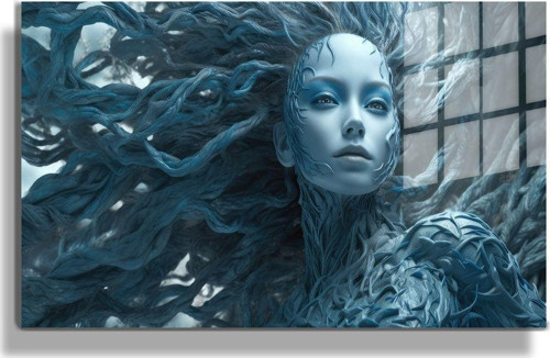 Popart Digital Sanatlar,3D Dekoratif Baskı Yatay Cam Tablo 76