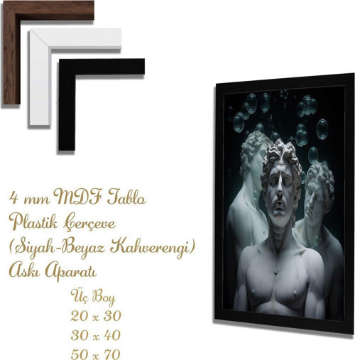 Yapay Zeka Görselli Mdf Plastik Çerçeveli Dekoratif Tablo