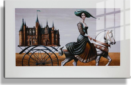 Popart Digital Sanatlar,3D Dekoratif Baskı Yatay Cam Tablo 15