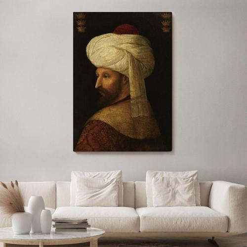 Özel Tasarım, Dekortif Baskı fatih Sultan Mehmed Han Tablosu-6409