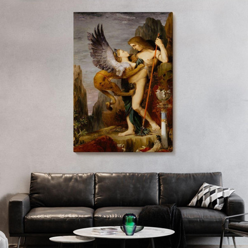 Özel Tasarım, Dekortif Baskı oidipus Ve Sfenks Gustave Moreau Duvar Tablosu-5985