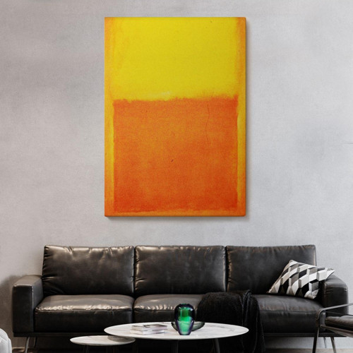 Özel Tasarım, Dekortif Baskı mark Rothko Turuncu Sarı Eseri Kanvas Tablo-5107