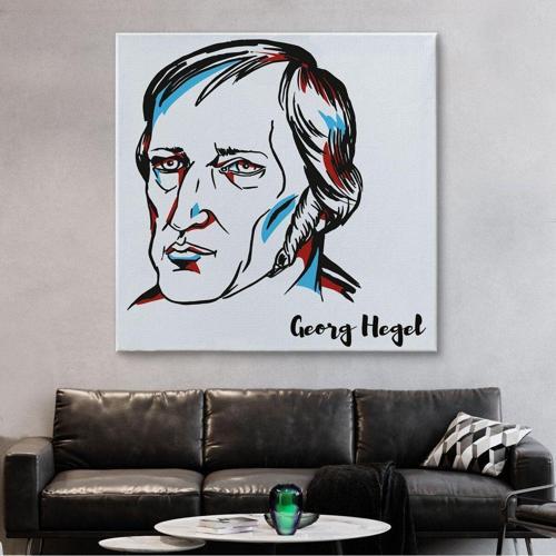 Özel Tasarım, Dekortif Baskı georg Wilhelm Friedrich Hegel Dekoratif Kanvas Tablo-5819