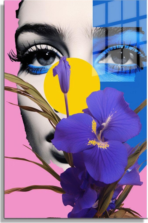 Popart Digital Sanatlar,3D Dekoratif Baskı Cam Tablo 227