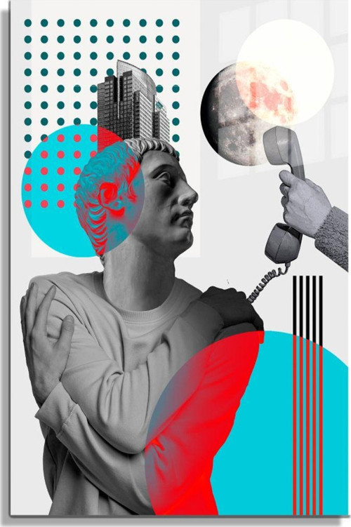 Popart Digital Sanatlar,3D Dekoratif Baskı Cam Tablo 61