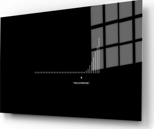 Motivasyon Cam Tablo, Kaligrafi, 3D Dekoratif Baskı