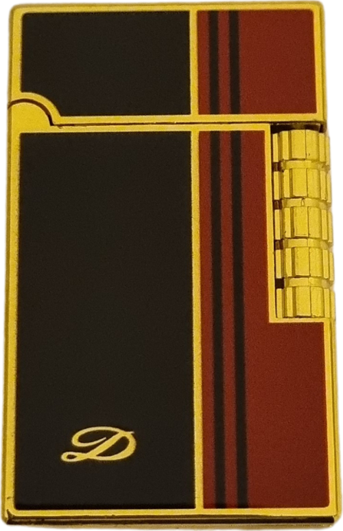 Soft Flame Gold-Siyah Kırmızı Desenli Metal Çakmak