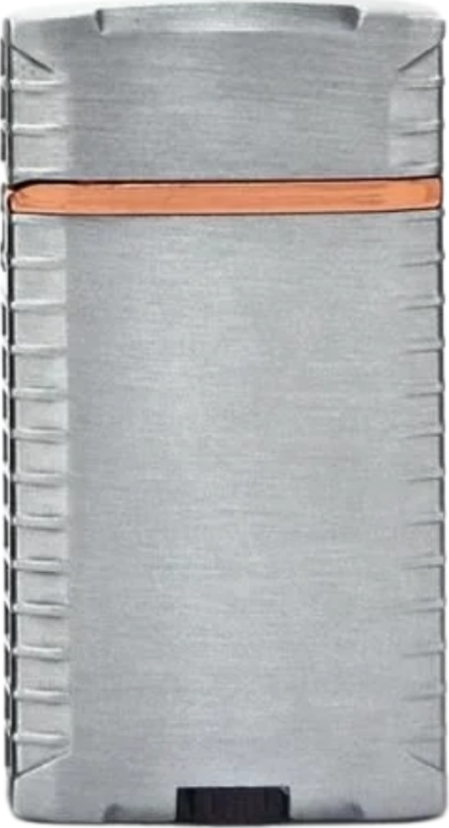 PremiumQuality Gümüş Çift Torch Pürmüz Metal Puro Çakmağı
