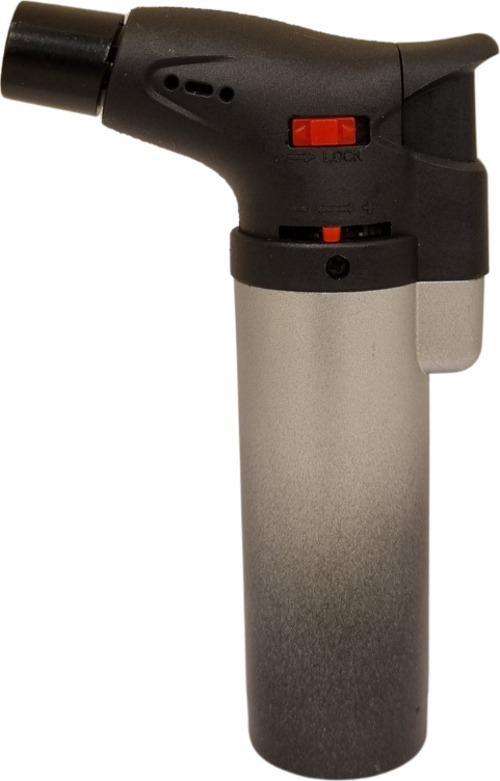 PremiumQuality Gümüş Tek Torch Pürmüz Masa Tipi Plastik Puro Çakmağı