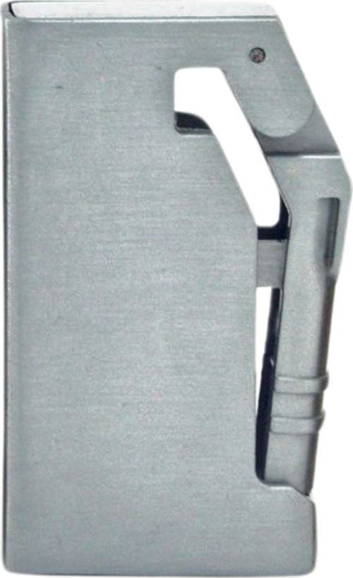 PremiumQuality Gümüş Tek Torch Pürmüz Metal Puro Çakmağı