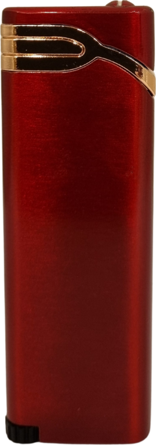 PremiumQuality Kırmızı - Bronz Tek Torch Pürmüz Metal Puro Çakmağı