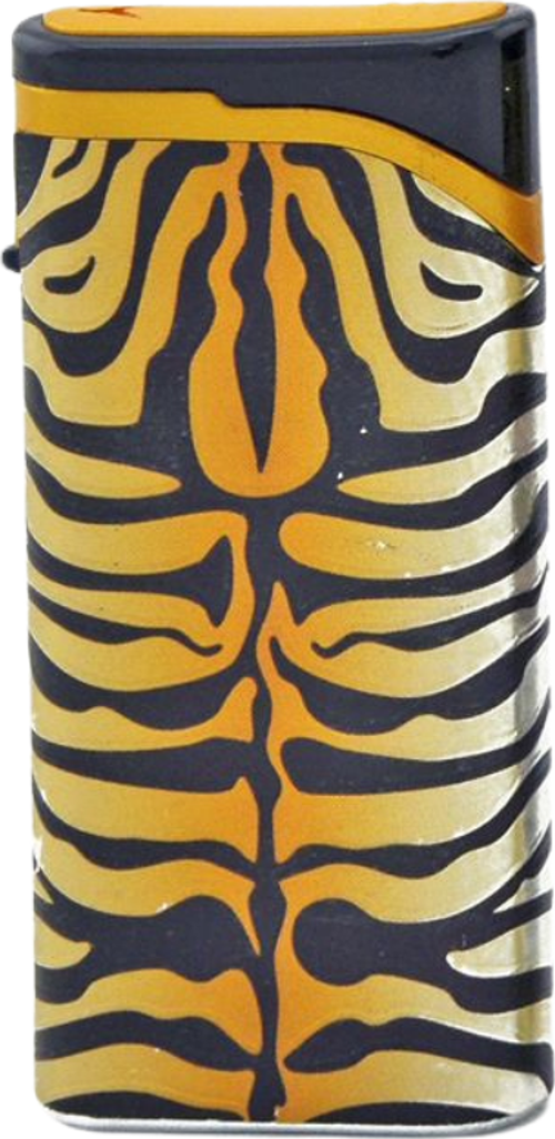 PremiumQuality Zebra Desenli Siyah Tek Torch Pürmüz Plastik Puro Çakmağı
