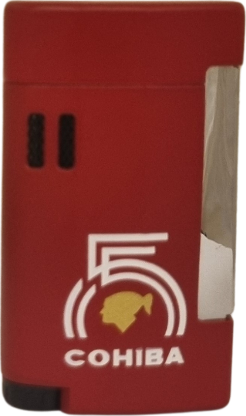 55. Yıl Özel Üretim Dahili Kılıflı Tek Torch Pürmüz Kırmızı Puro Çakmağı