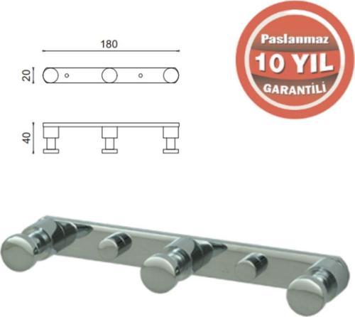 Fl10-015 Flora 3'Lü Bornoz Askılık