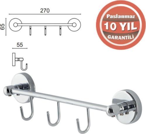 Kr10-009 Karaca 3'Lü Askılık