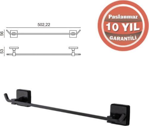 Ku10-006.4 Kumru Uzun Havluluk 50Cm Siyah