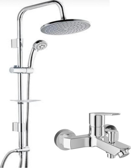Mare Banyo Bataryası-Tema Rain Pratik 3F Sürgülü Duş Seti 53250