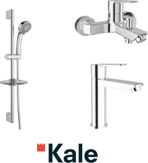 Mare Banyo+Lavabo Bataryası Ve Kale Raın S110 Sürgülü Duş Barı
