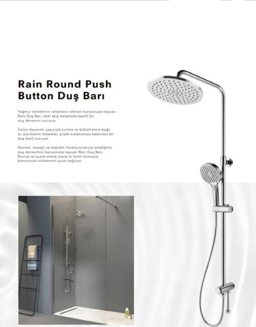 Raın Round Push Button Duş Barı 410200505213