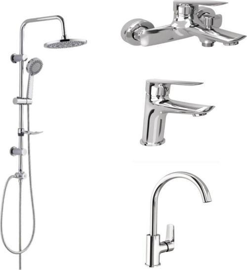 Tandem Banyo + Lavabo + Mutfak Bataryası Ve 53230 Tepe Duş Seti