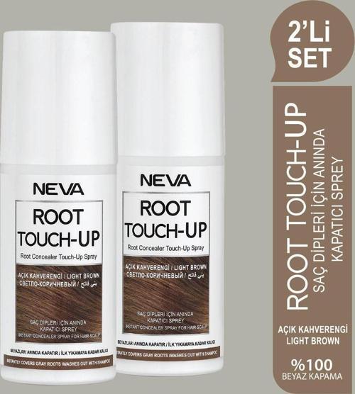 2'Li Set Açık Kahverengi Saç Dipleri İçin Anında Kapatıcı Sprey 75Ml