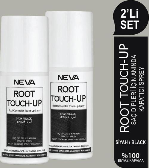 2'Li Set Siyah Saç Dipleri Için Anında Kapatıcı Sprey 75Ml