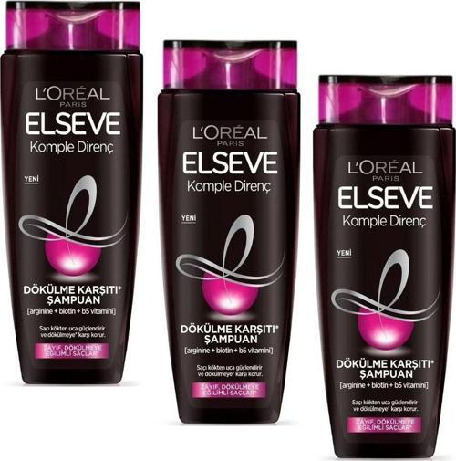 Loreal Paris Komple Direnç Dökülme Karşıtı Şampuan 400 Ml 3 Adet