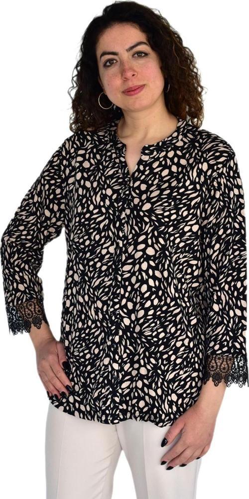 Kadın Leopar Desen Baskılı Viscon Bluz BGL-ST04281