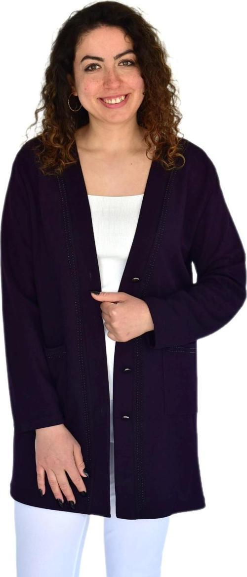 Kadın Anne Mevsimlik Düğmeli Cepli Hırka BGL-ST04313