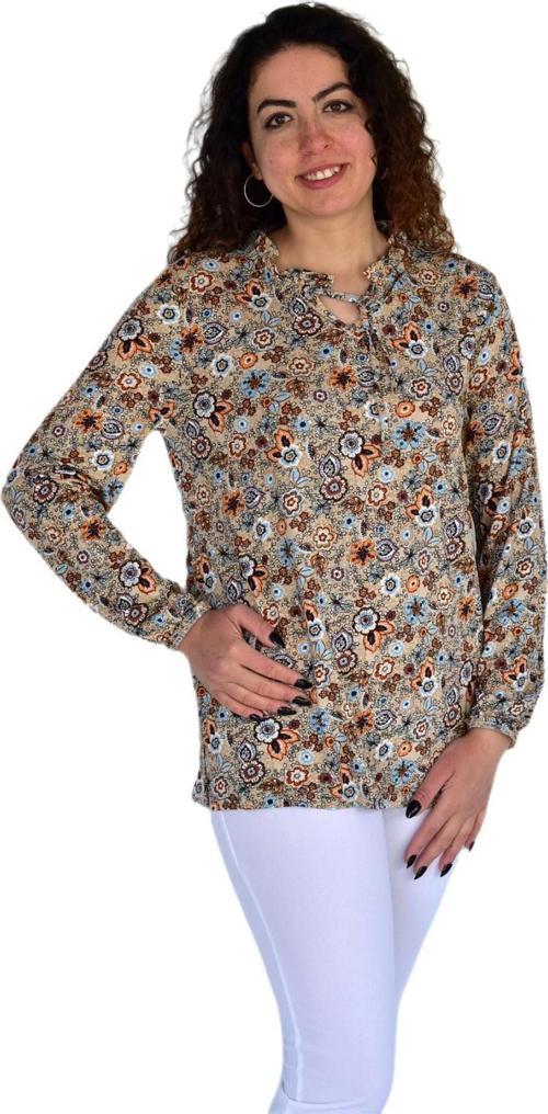 Kadın Çiçek Baskılı Desen Viscon Bluz BGL-ST04293