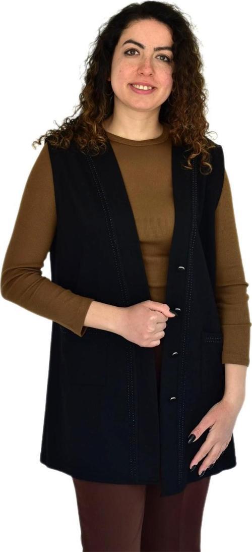 Kadın Anne Mevsimlik Düğmeli Cepli Yelek BGL-ST04314