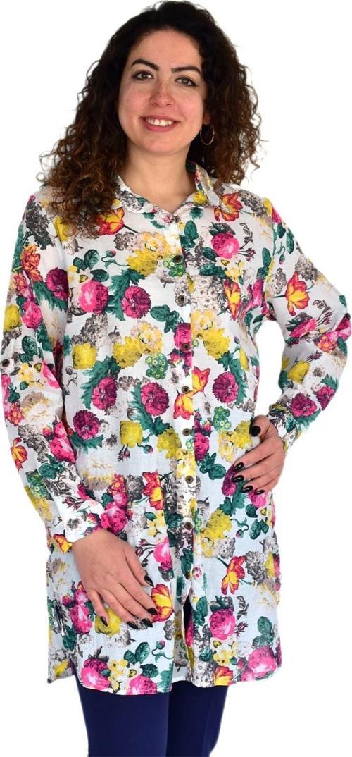 Kadın Çiçekli Desen Viscon Gömlek BGL-ST04238