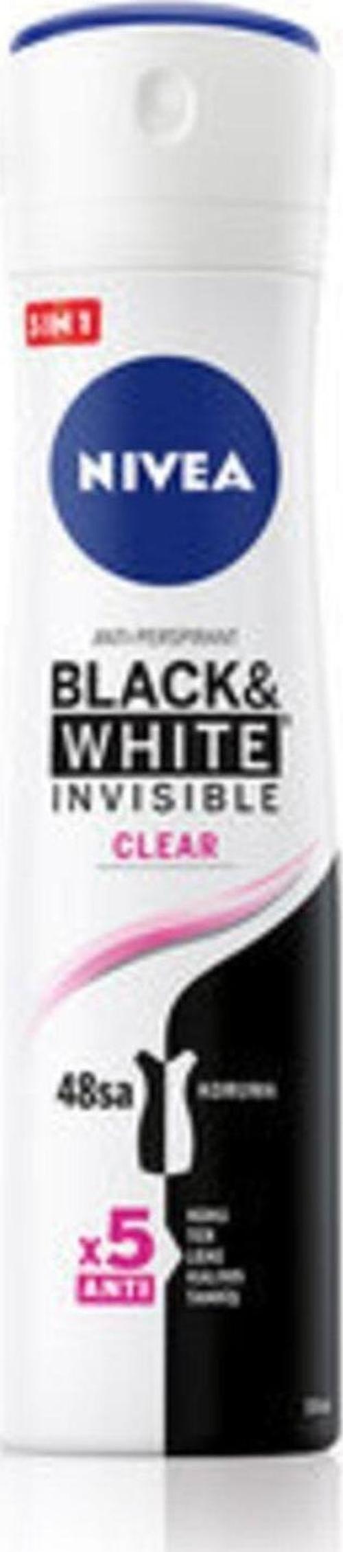Nıvea Black & White Invisible Clear Kadın Deo Sprey 150 Ml