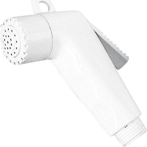 Shower Head, ABS, Short, 1/2" Thr. w/o Hose, White