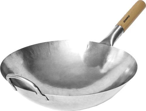 Karbon Çelik Wok Tava 36 Cm
