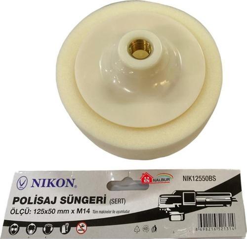 12550BS Polisaj Süngeri 125 mm Beyaz Sert