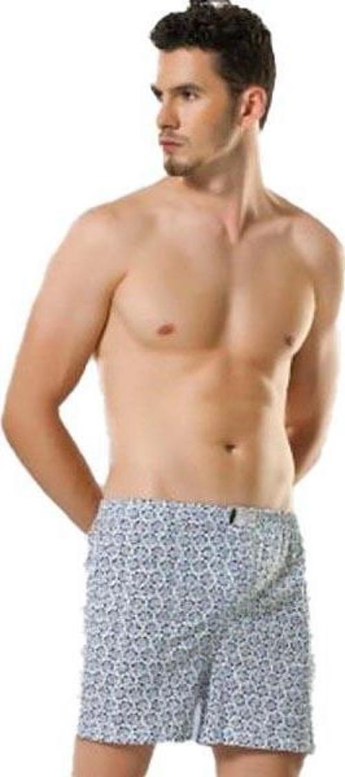 Erkek Desenli Penye Boxer 1119 % 100 Pamuk