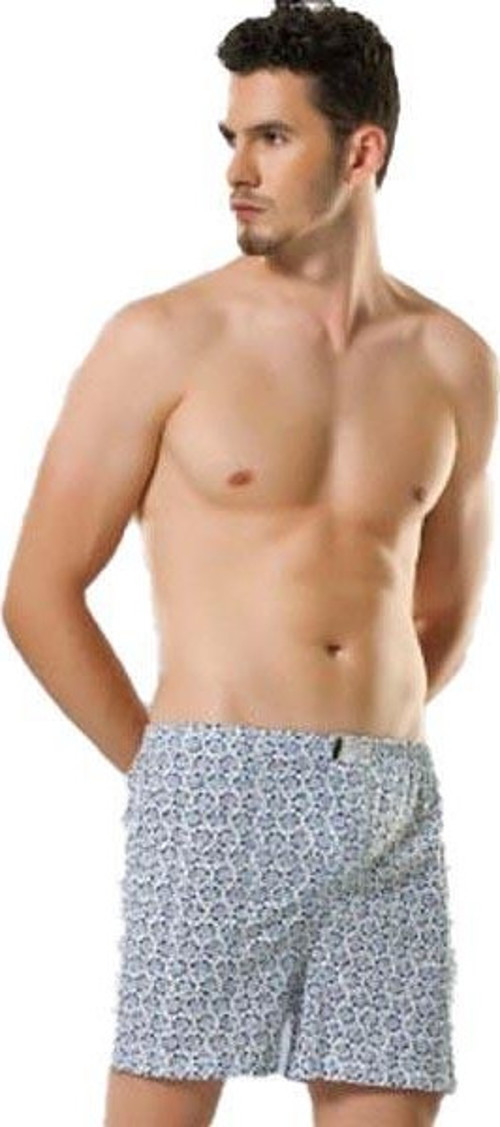 Erkek Desenli Penye Boxer 1119 % 100 Pamuk