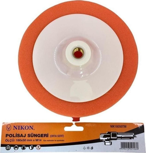 18050TM Polisaj Süngeri 180 mm Turuncu Orta Sert