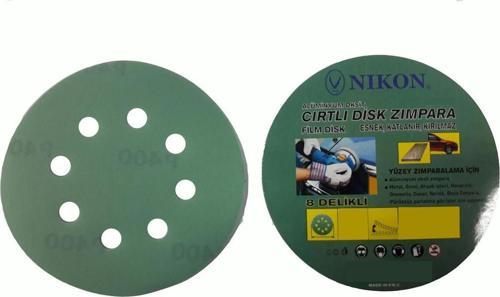 52042 Kırılmaz Yeşil Cırt Zımpara 125X280 Kum 8 Delikli