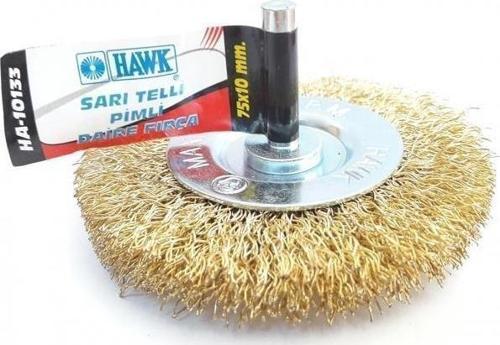 HA10133 Pimli Sarı Tel Daire Fırça 75x10 mm