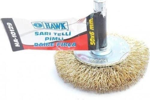 HA10129 Pimli Sarı Tel Daire Fırça 50x6 mm
