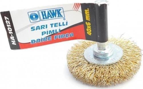 HA10127 Pimli Sarı Tel Daire Fırça 40x6 mm