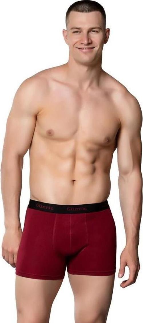 6 Adet Gümüş Erkek Renkli Likralı Spor Boxer 3074