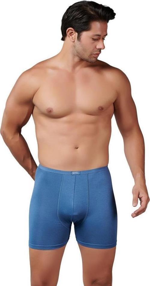 6 Adet Gümüş Erkek Bambu İnce Bel Elastan Boxer 8007