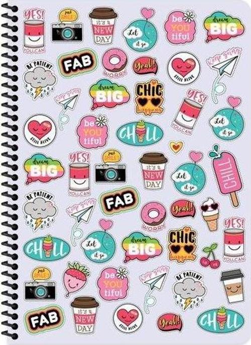 A4 80 Yaprak Kareli PP Kapak Spr.Sweet Fun Defter