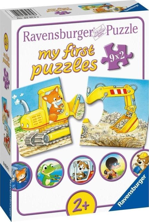 9x2 Parça Puzzle İnşaatçı Hayvanlar 030743